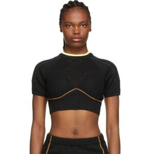 Adidas x IVY PARK Black and Brown Knit Crop Top sz XS